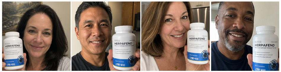 Real HerpaFend customers holding their bottles
